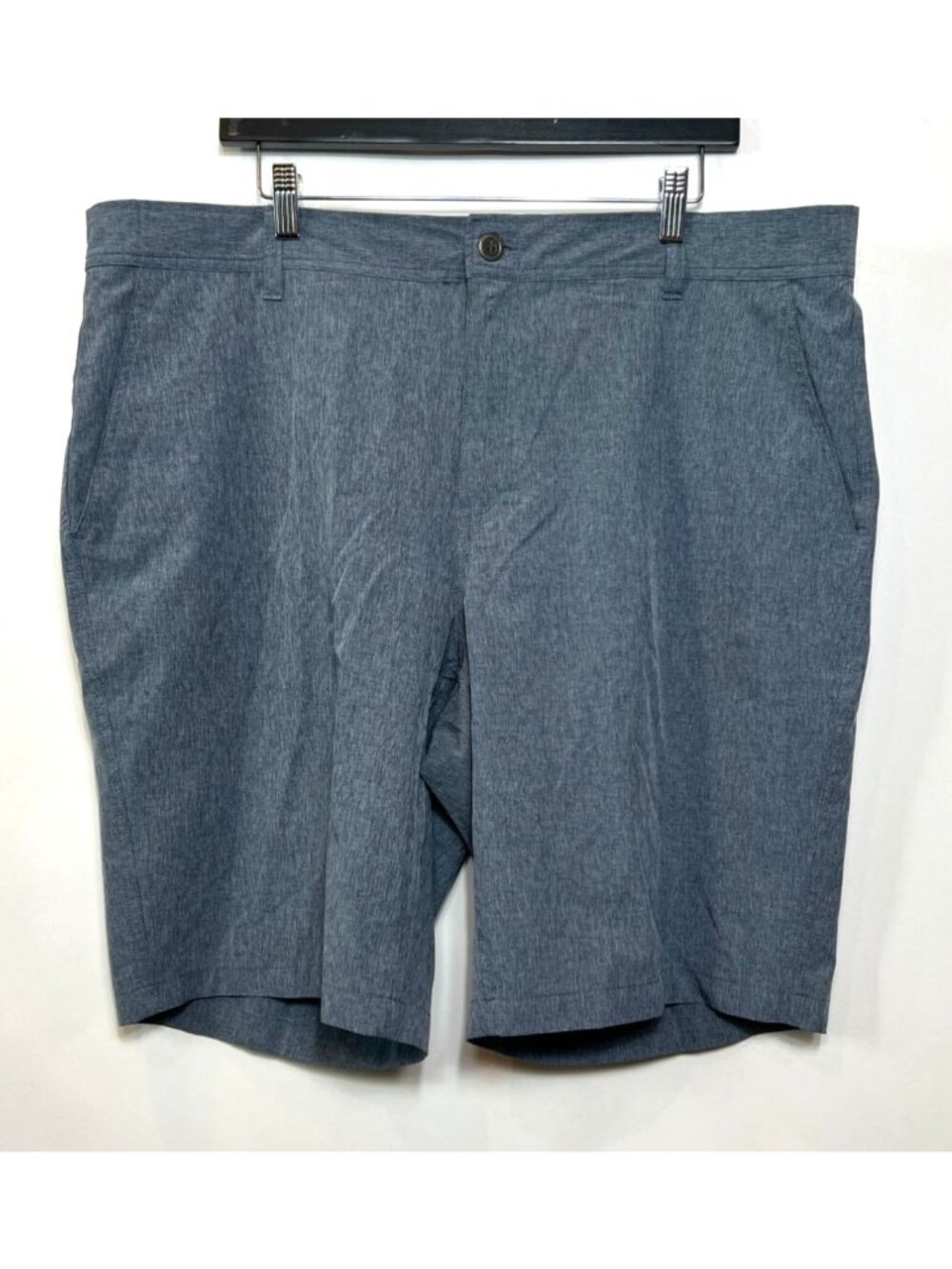32 Degrees Flat Front Shorts Size 40 Blue Gray Polyester Spandex Lightweight